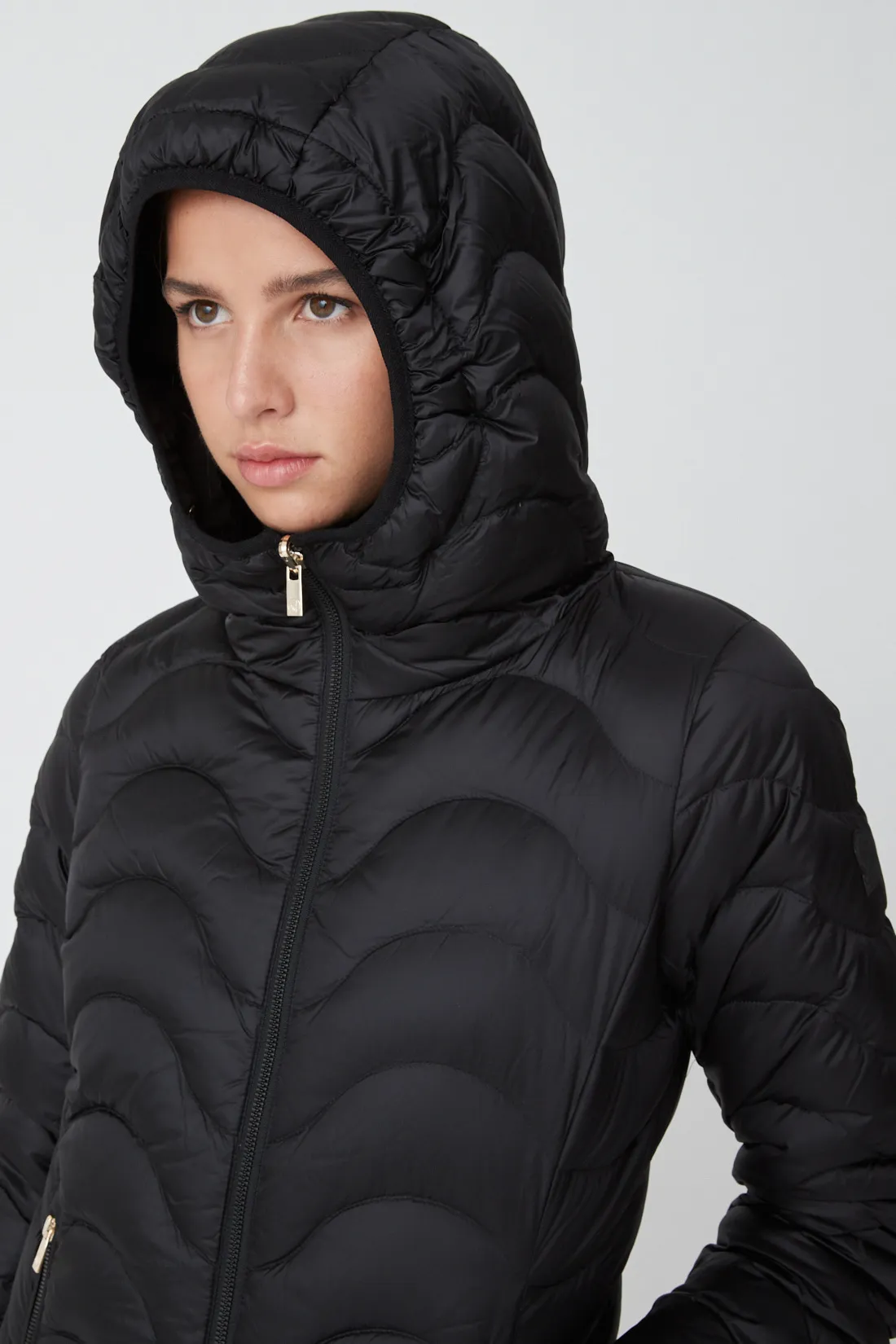 RITA – Reversible black wave down jacket