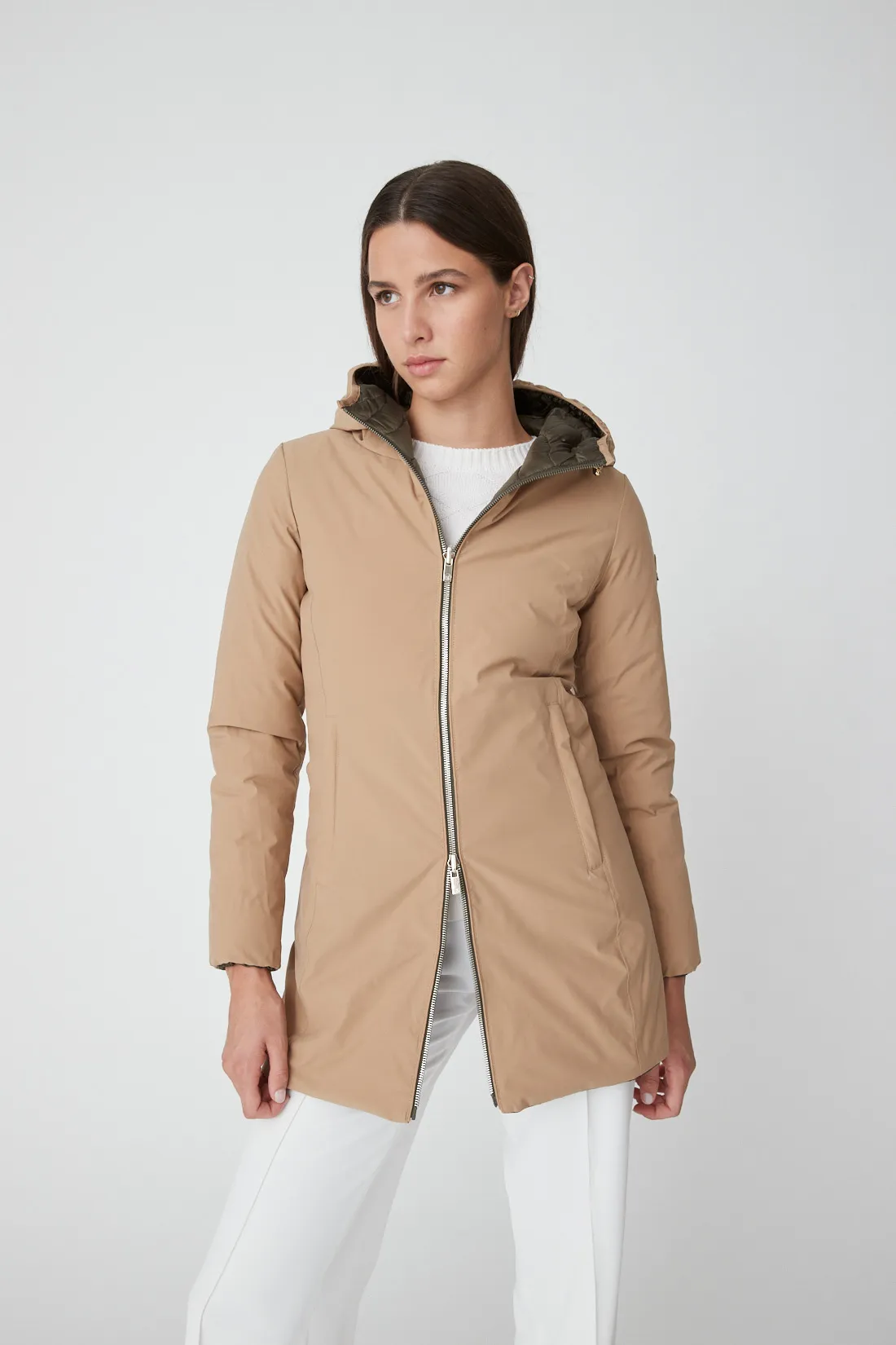 RITA – Reversible green wave down jacket