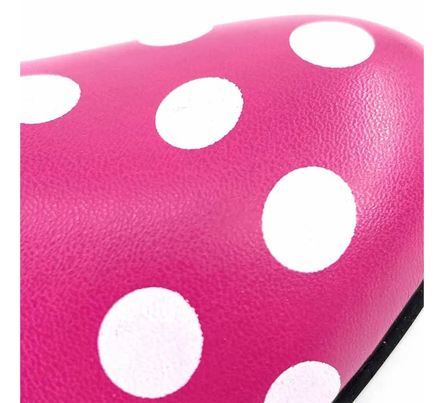 Scarpa Sevillana con tacco Rosa con Pois Bianchi in numeri dal 22 al 41