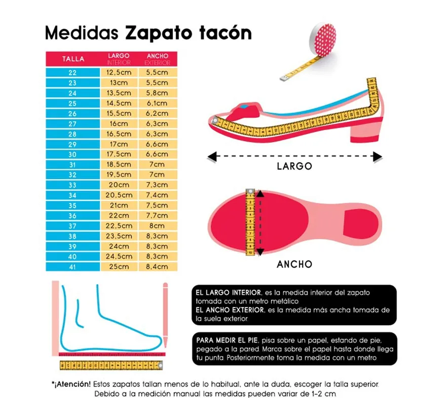 Scarpa Sevillana con tacco Rosa con Pois Bianchi in numeri dal 22 al 41