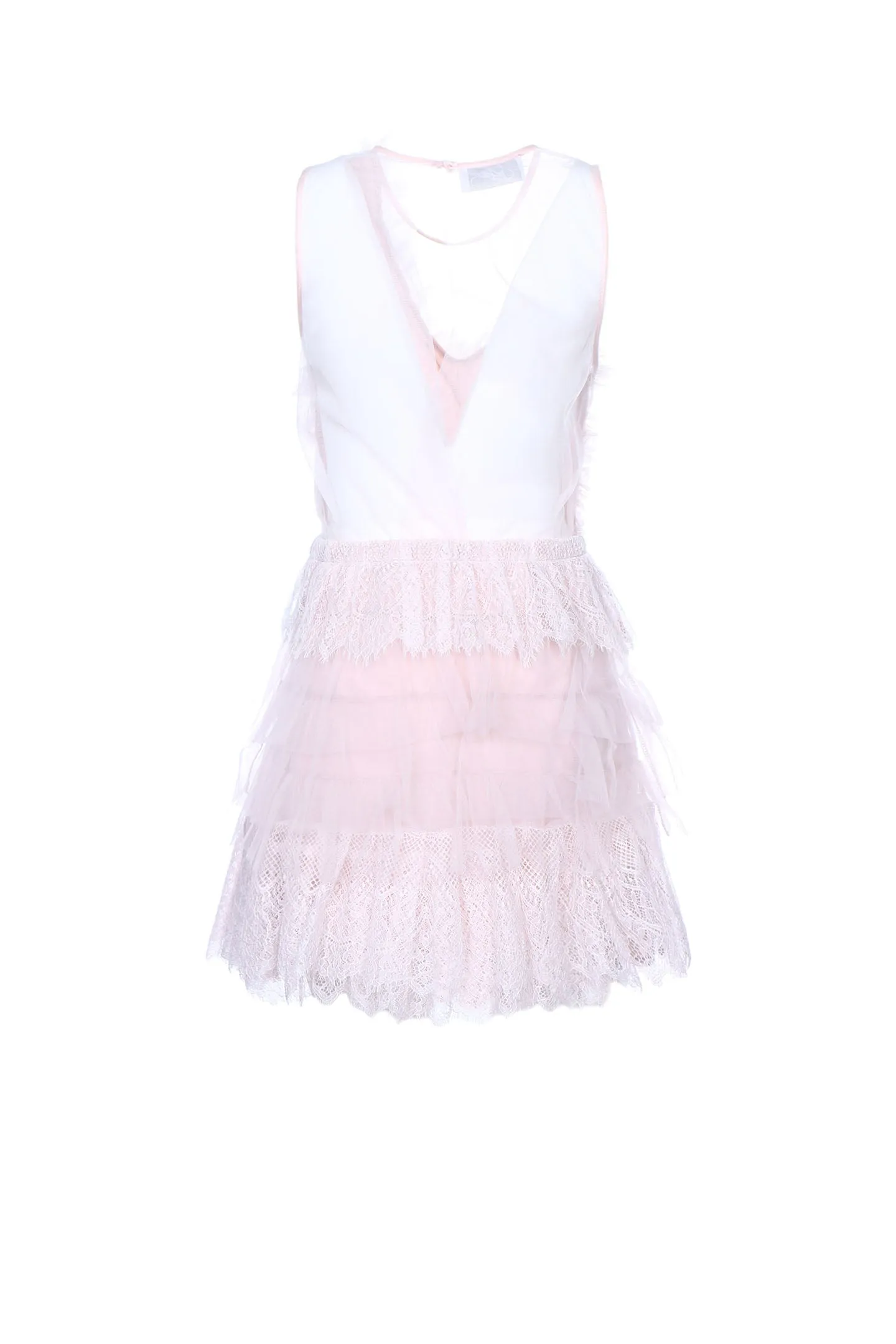 Soallure - ABITO CORTO BALZE E ROUCHES TULLE PIZZO