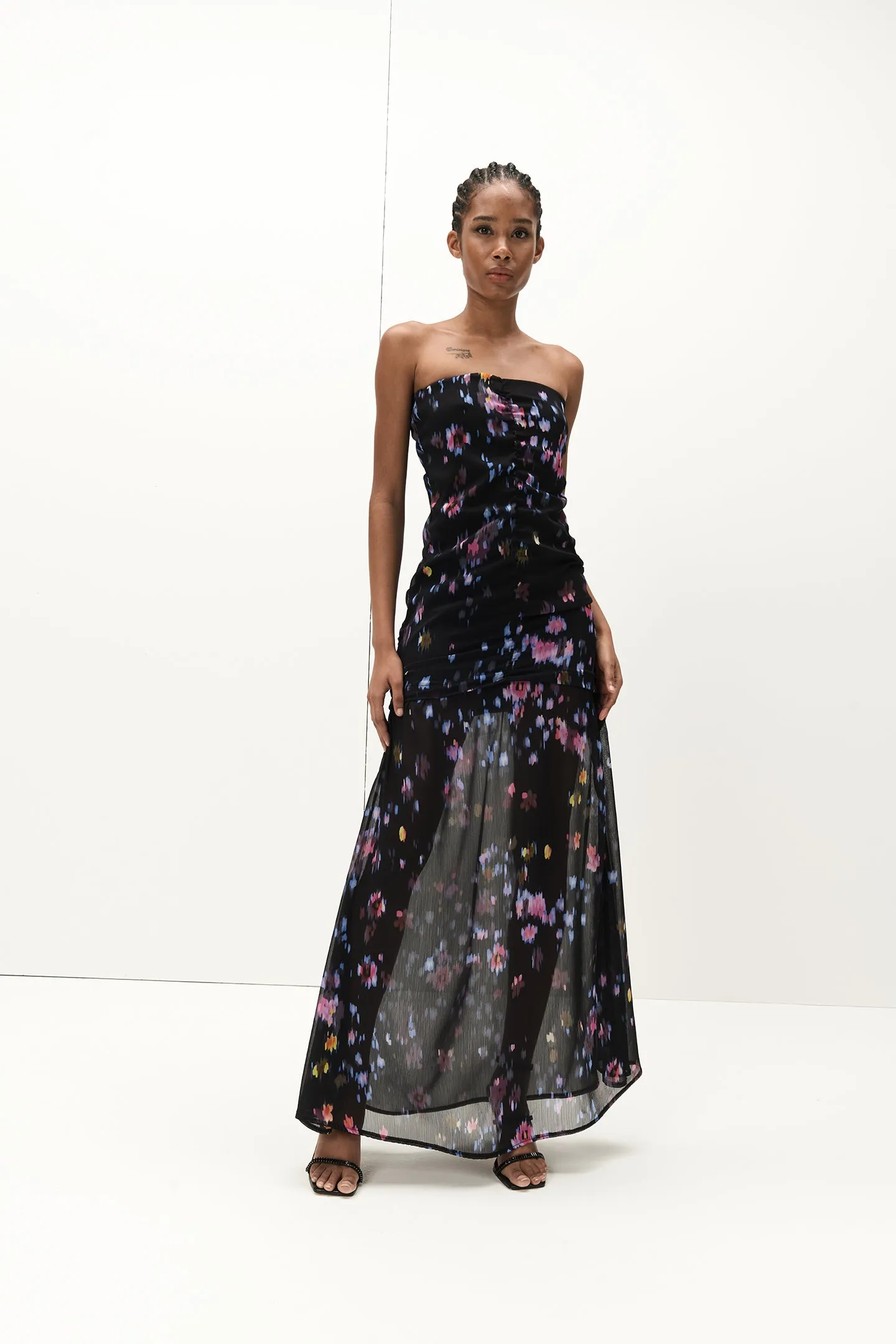 Soallure - ABITO LUNGO FASCIA FANTASIA FIORE PICCOLO
