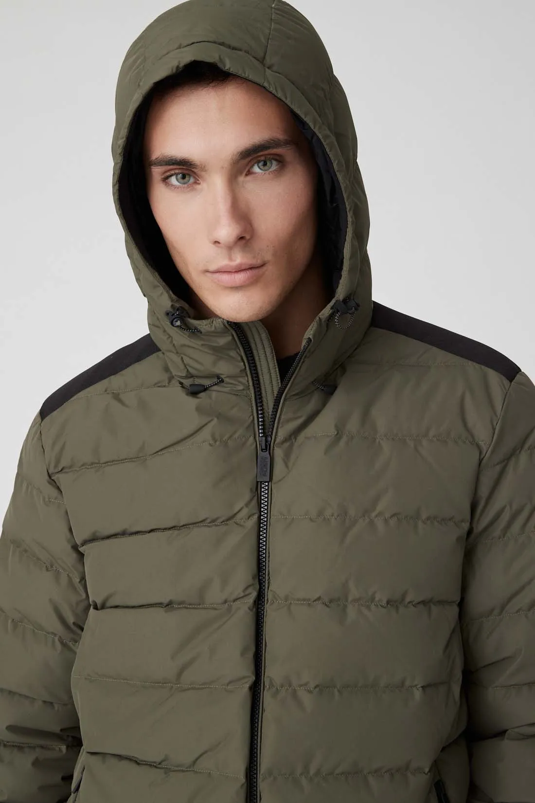 STEVENSON 2.0 – Military green winter hoody down jacket