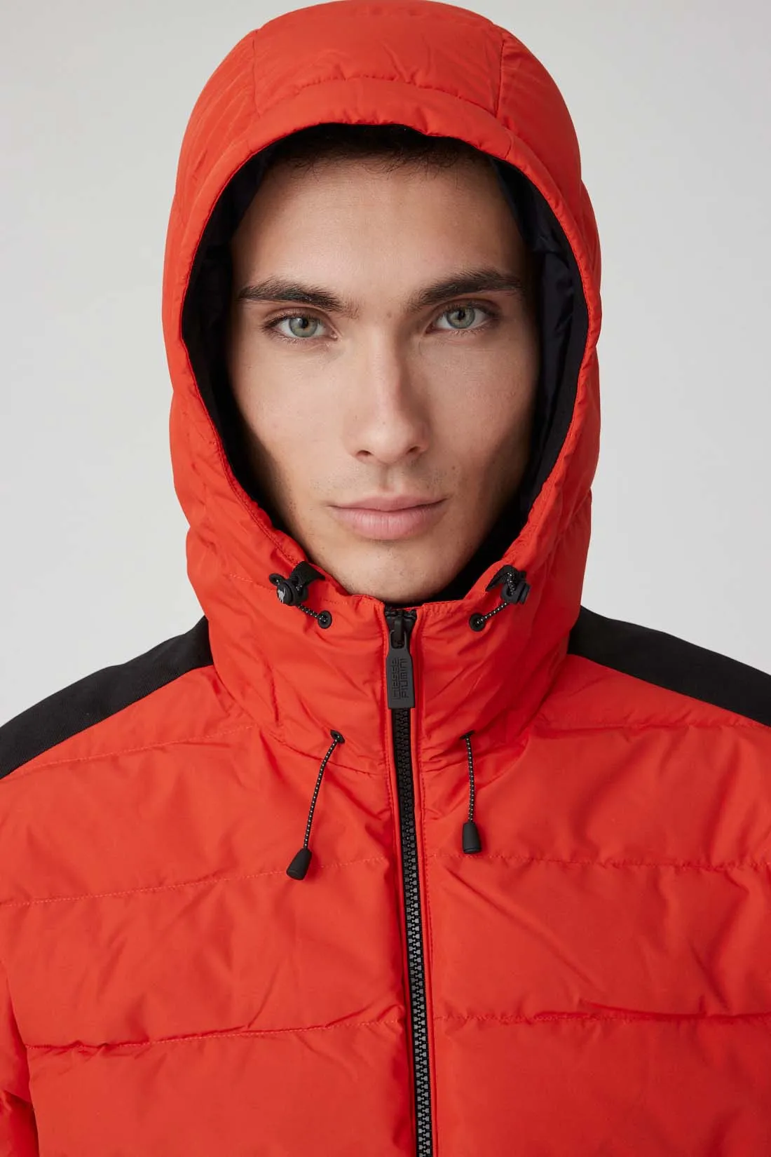 STEVENSON 2.0 – Red winter hoody down jacket