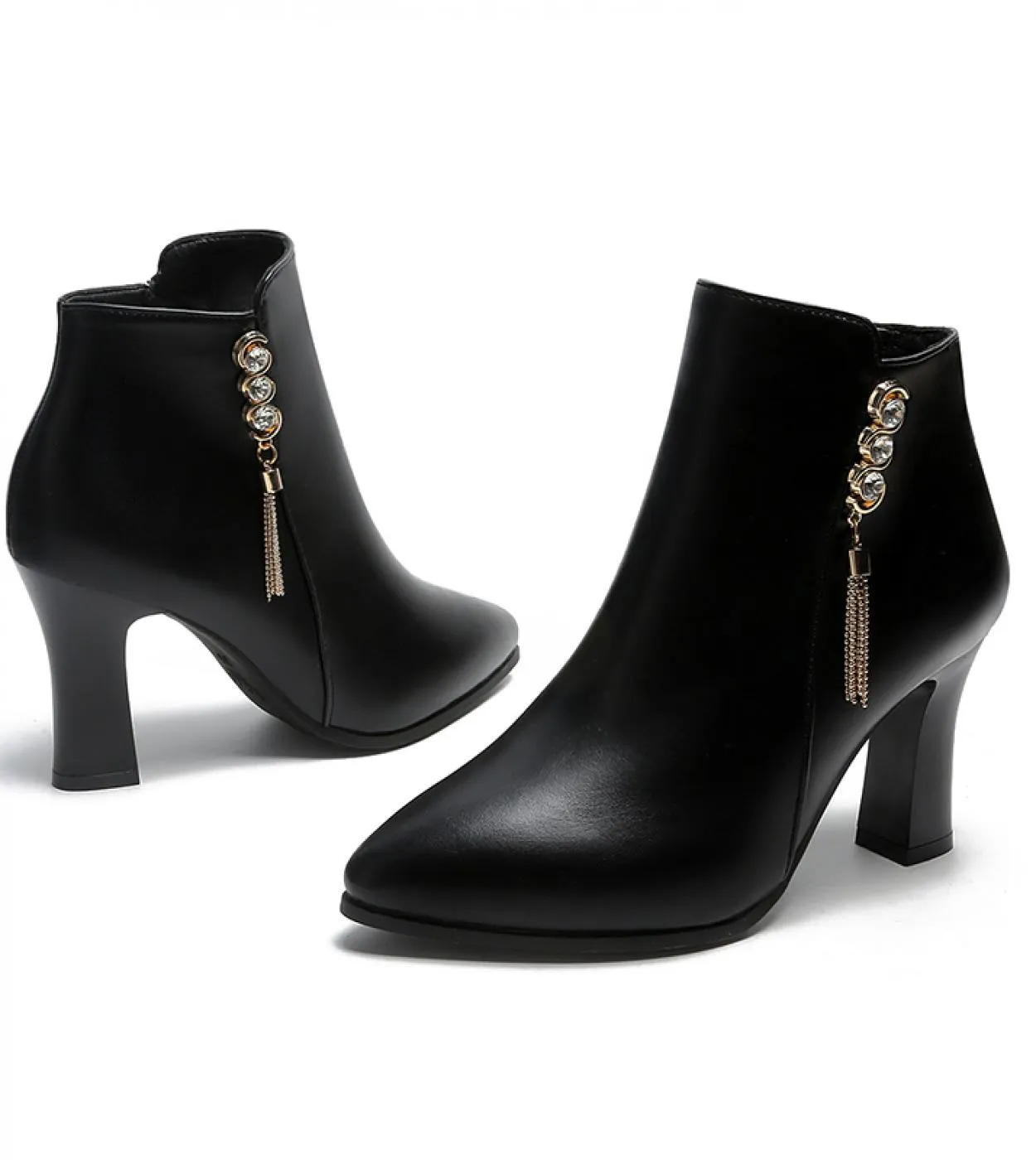 Stivaletti neri Scarpe con frange Stivali con frange Stile Stivali neri Frange Donna Stivali da donna