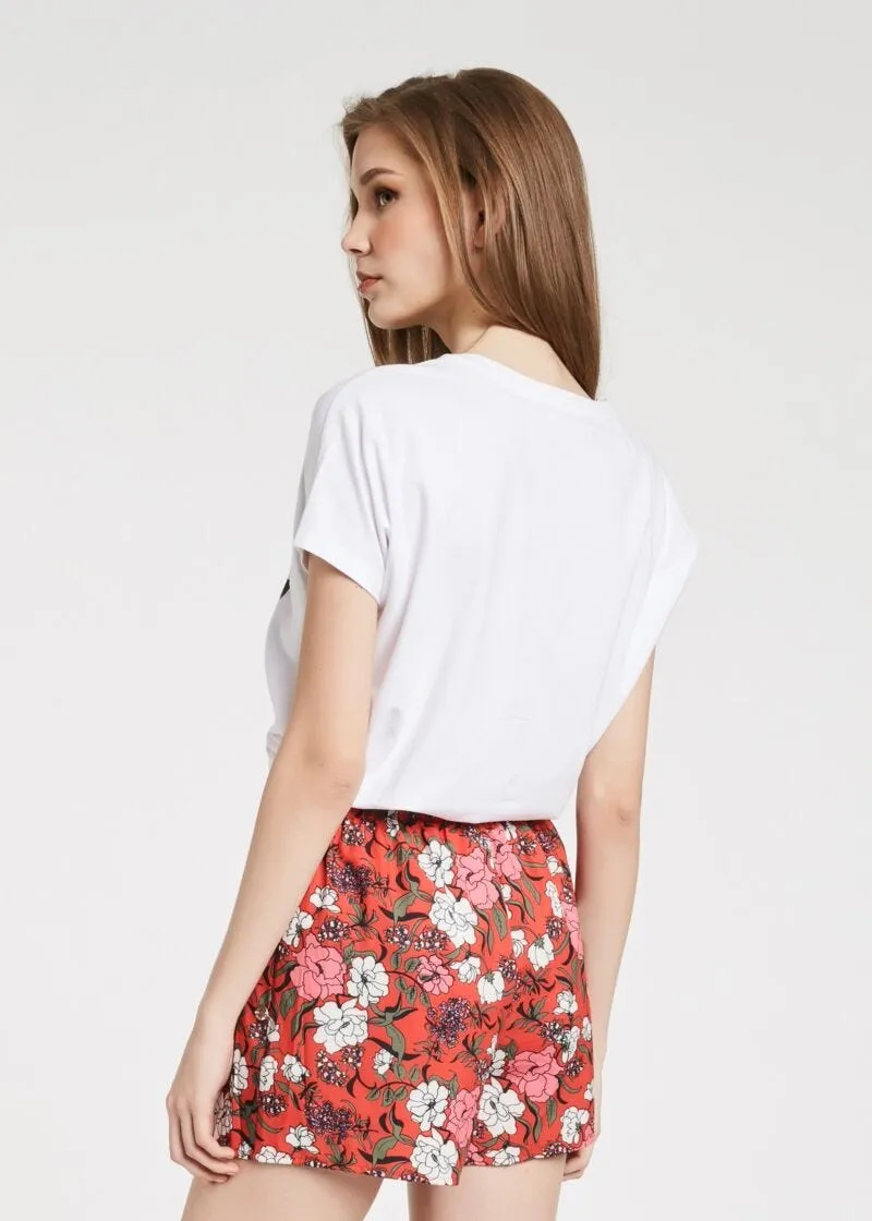 T-shirt con stampa lettering