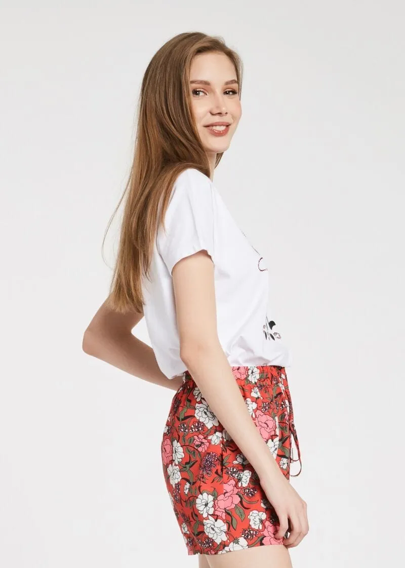 T-shirt con stampa lettering