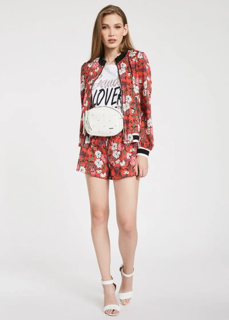 T-shirt con stampa lettering