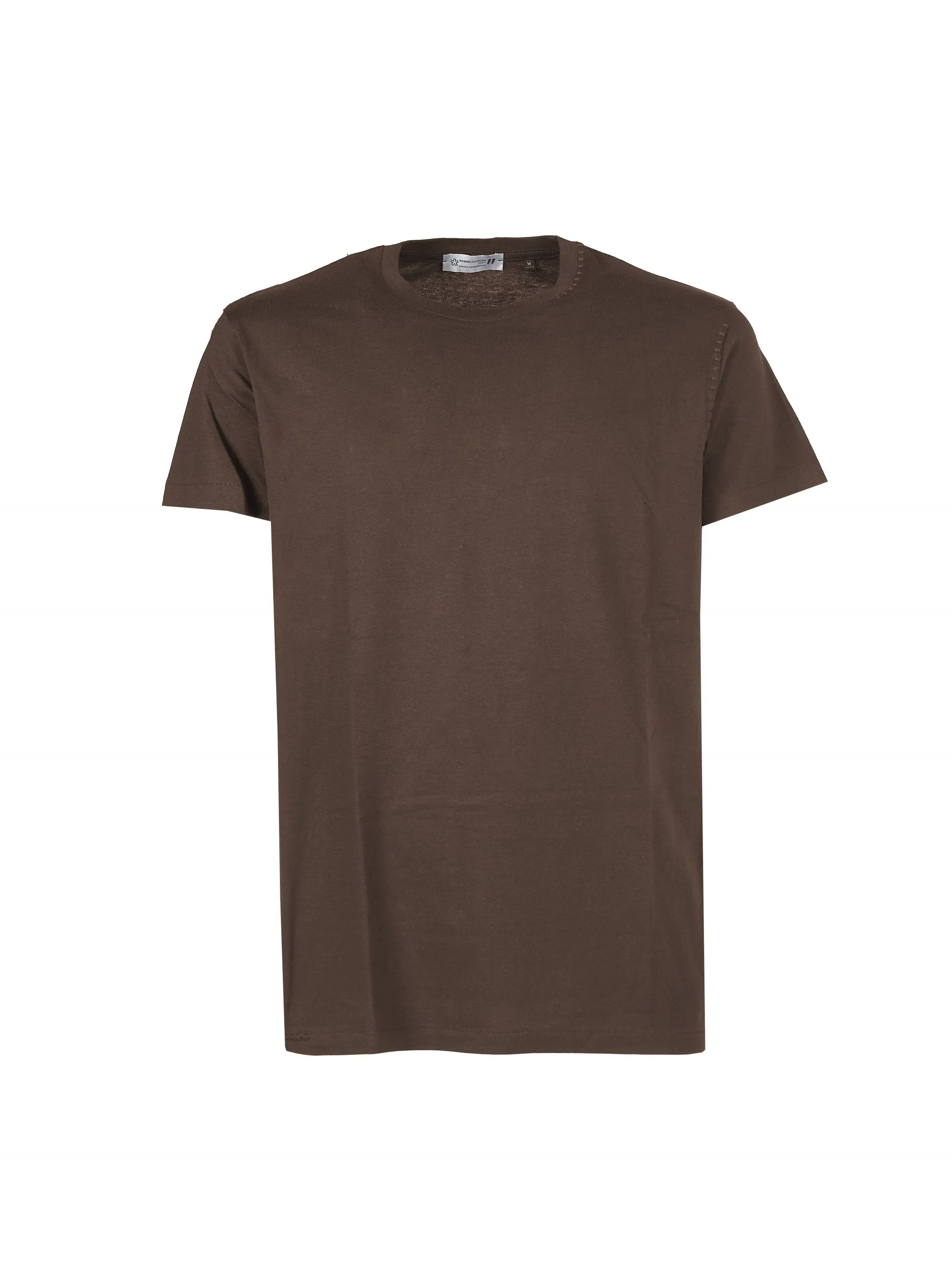 T-SHIRT "ROVIGO" MARRONE IN COTONE