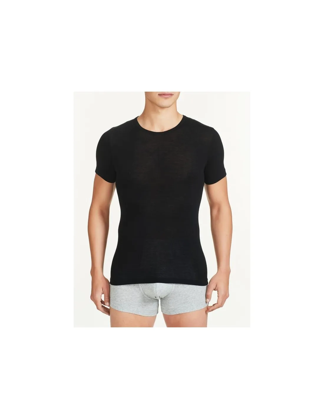 T-SHIRT UOMO IN LANA MERINO EXTRAFINE GIROCOLLO