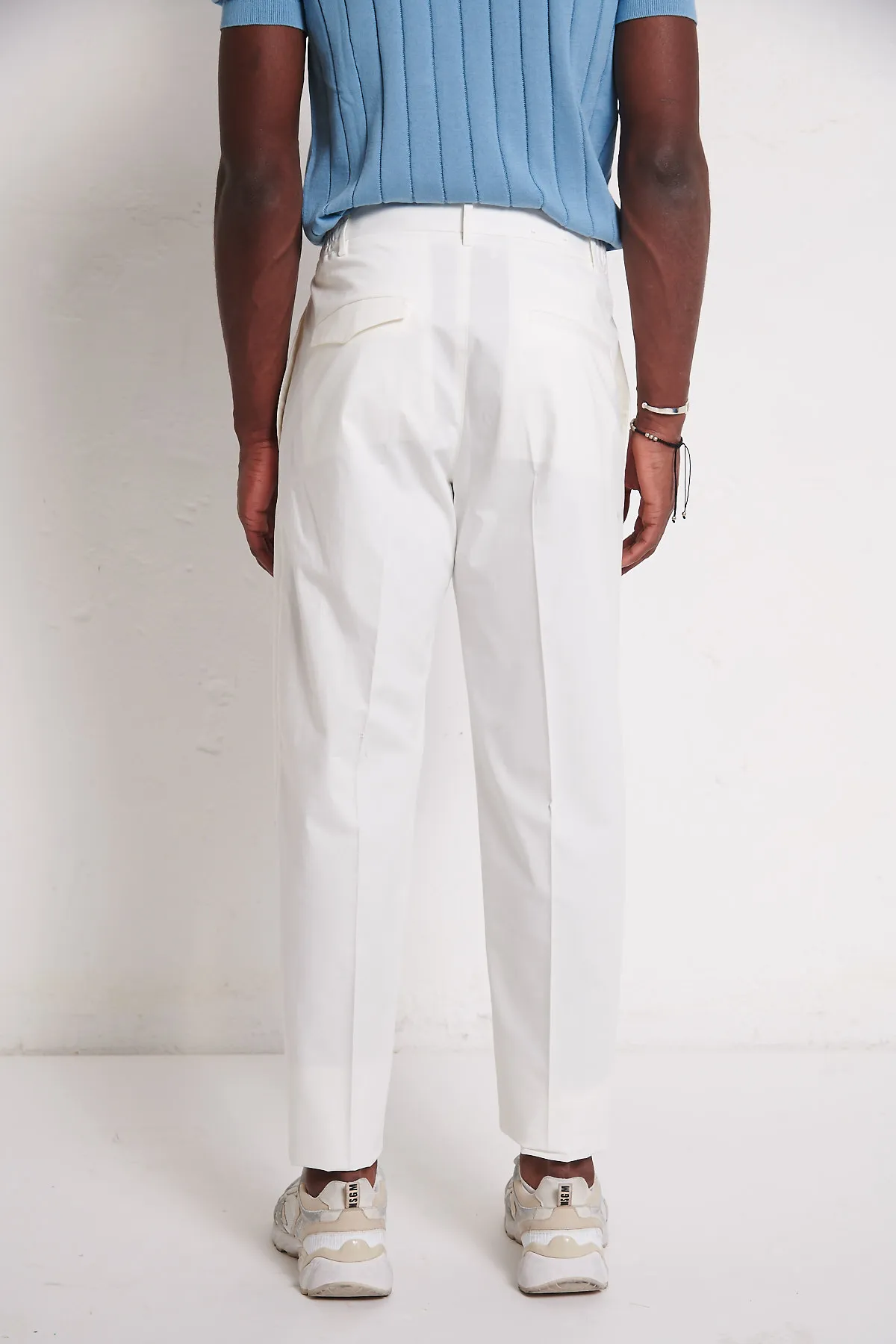 TAGLIATORE Pantalone bianco GARCON con elastico in vita