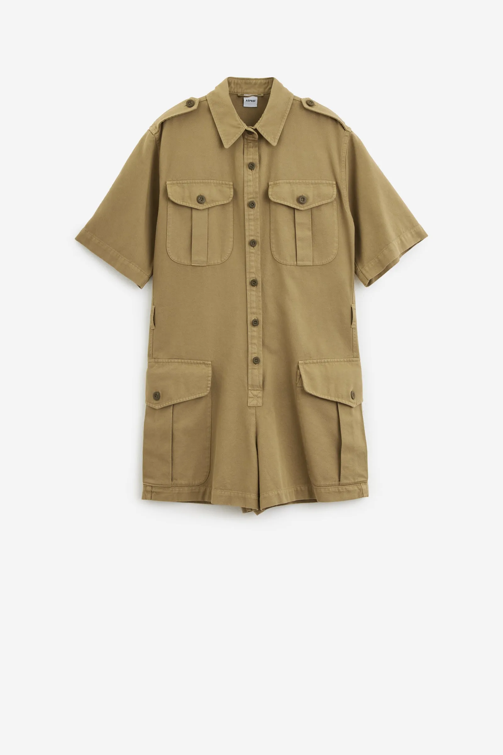 Tuta in cotone beige