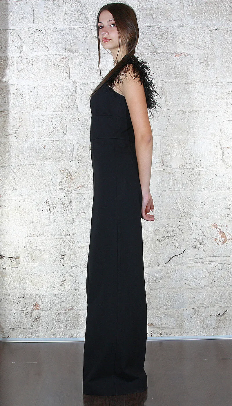 Twinset Milano Tuta lunga con piume
