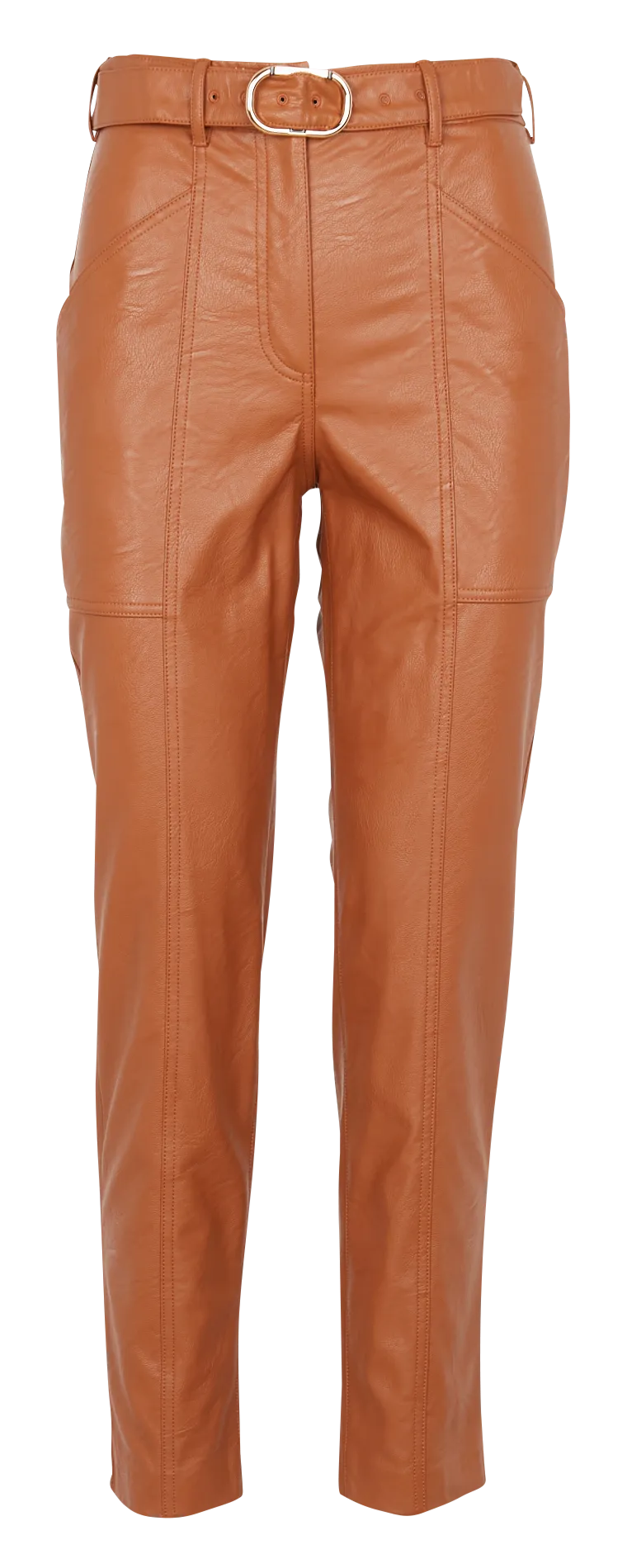  TWINSET   Pantaloni slim a vita alta | Marrone