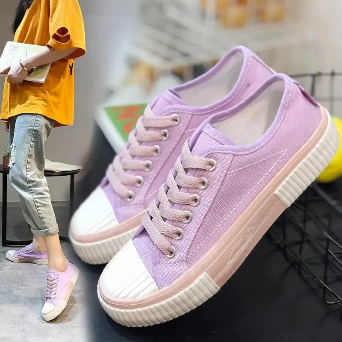 Vendita calda coppia tela piatta da uomo vulcanizzata da donna primavera estate moda Uni scarpe casual scarpe da ginnastica