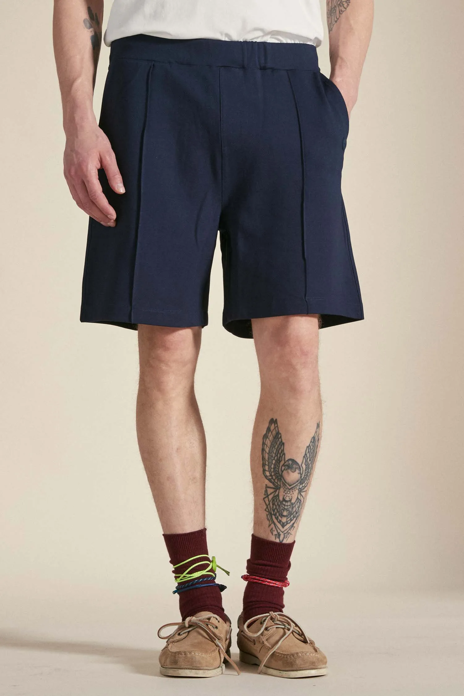 VULCAN – Pantaloncino blu in tech fleece