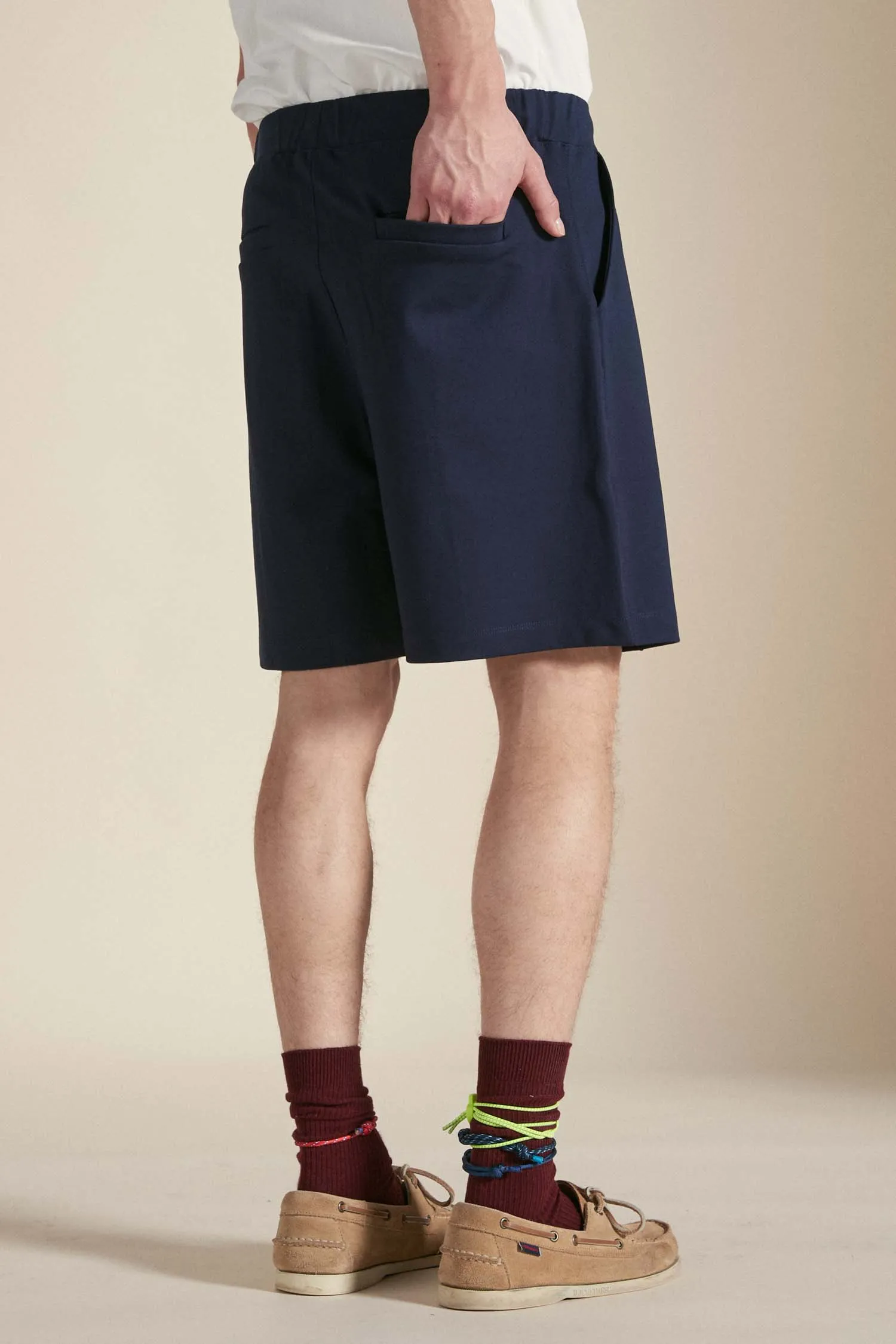 VULCAN – Pantaloncino blu in tech fleece