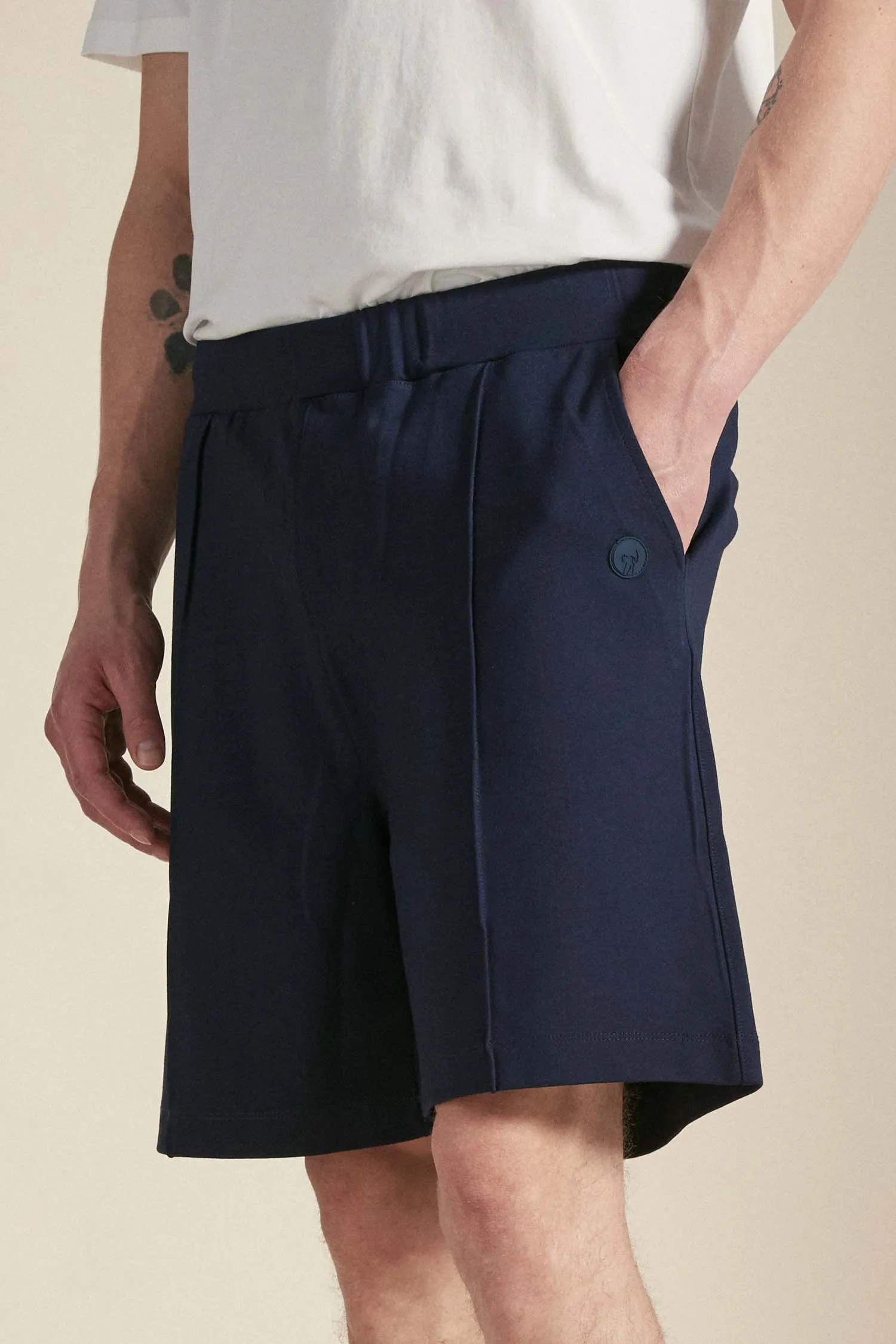 VULCAN – Pantaloncino blu in tech fleece
