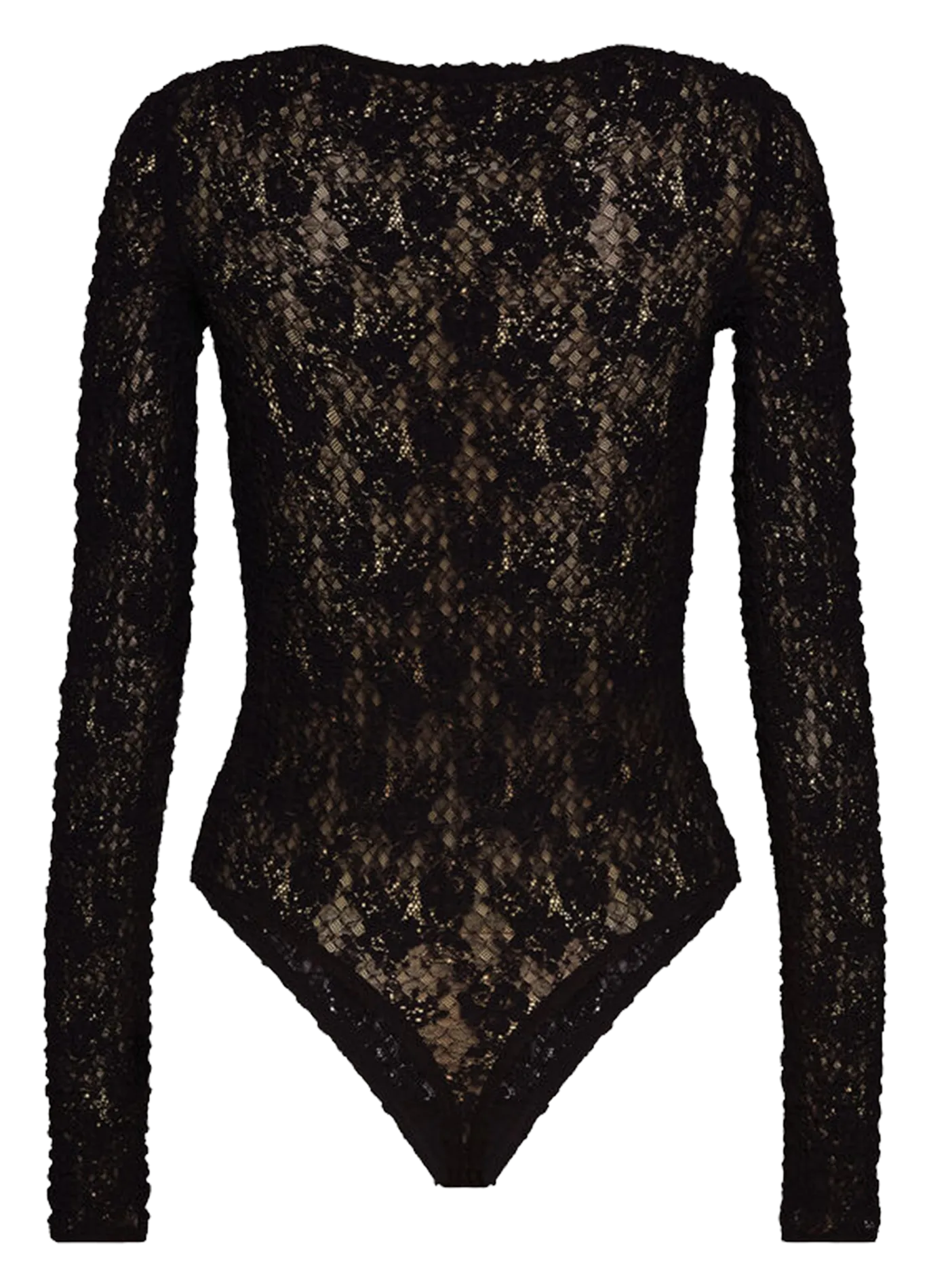  WOLFORD   Body maniche lunghe in pizzo | Nero