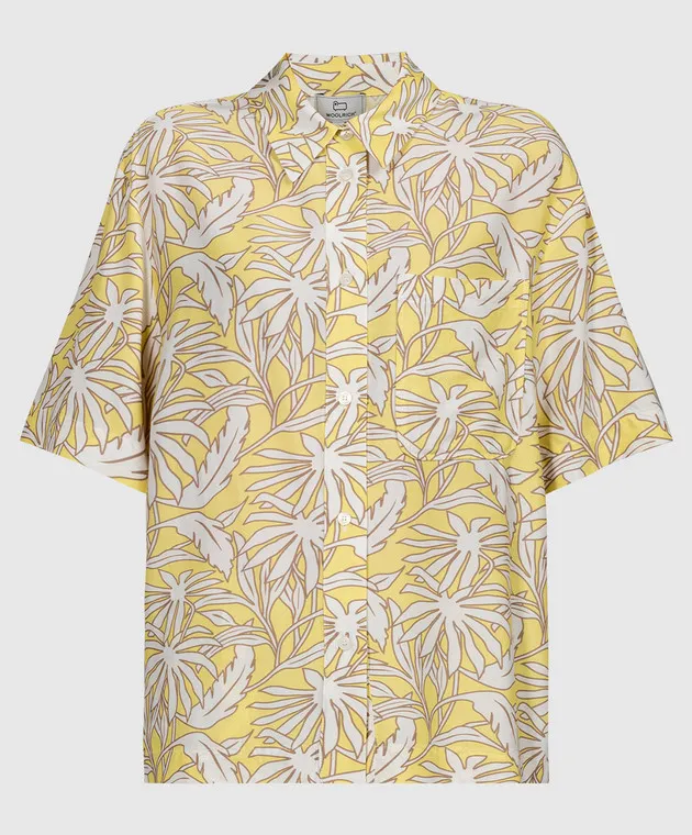 Woolrich Blusa stampata gialla CFWWSI0182FRUT3704