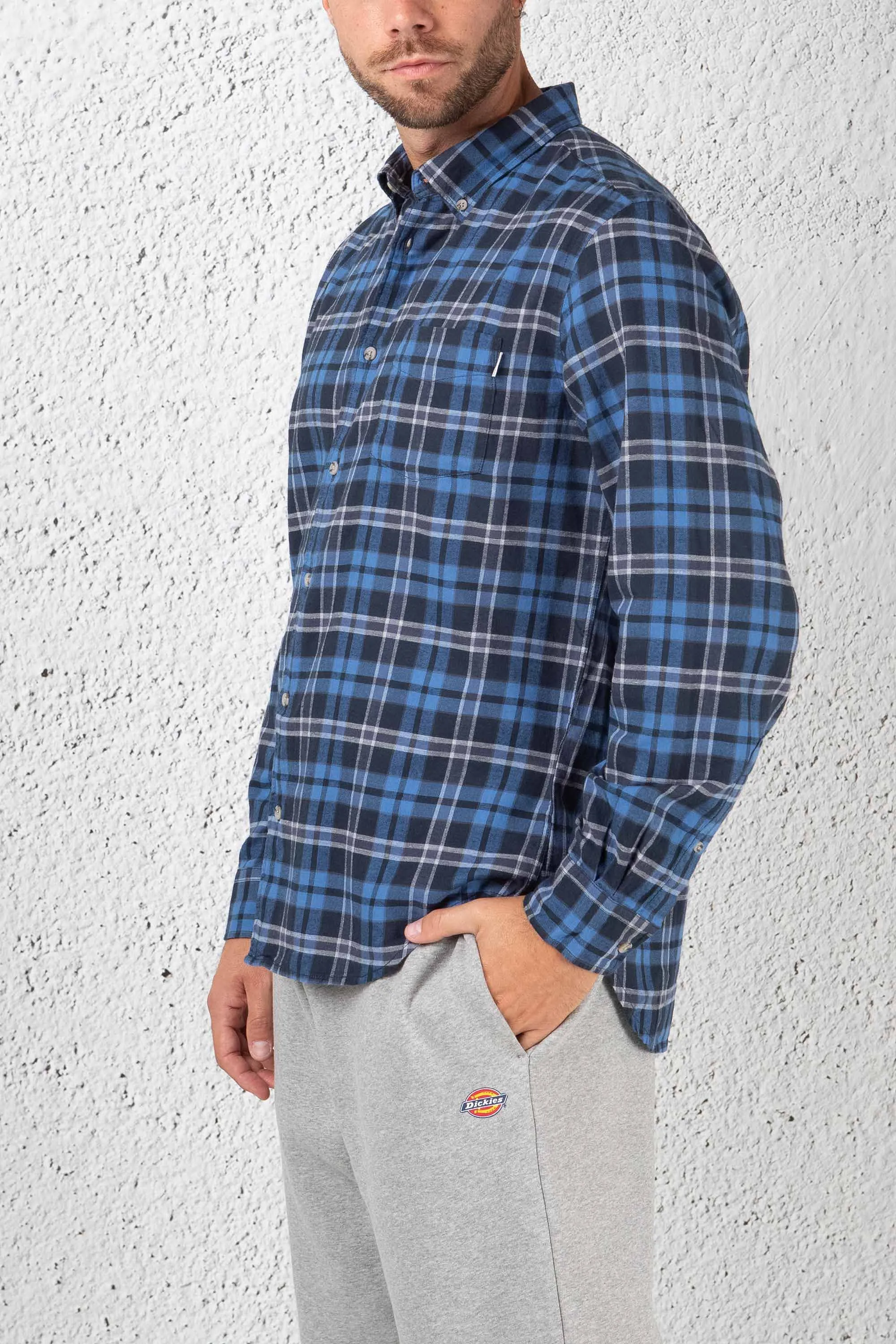 Woolrich Camicia Light Flannel Blu Uomo