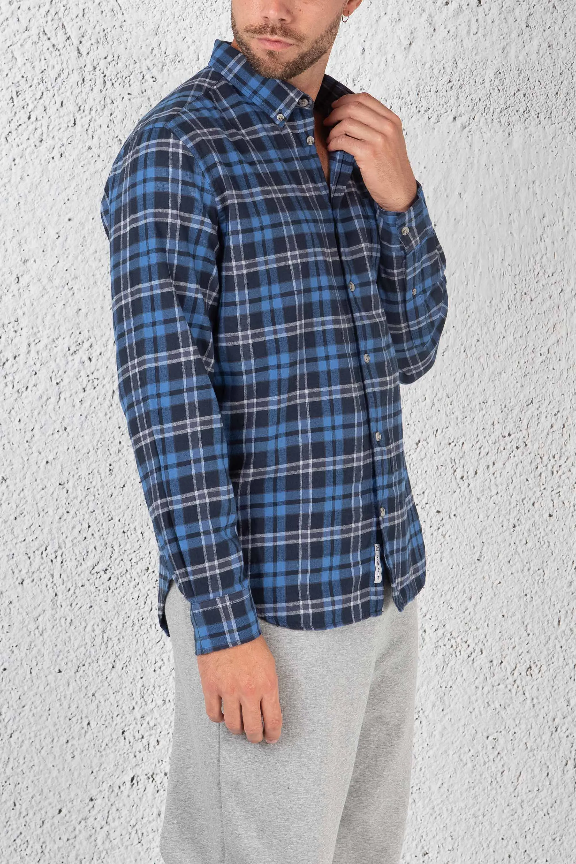 Woolrich Camicia Light Flannel Blu Uomo