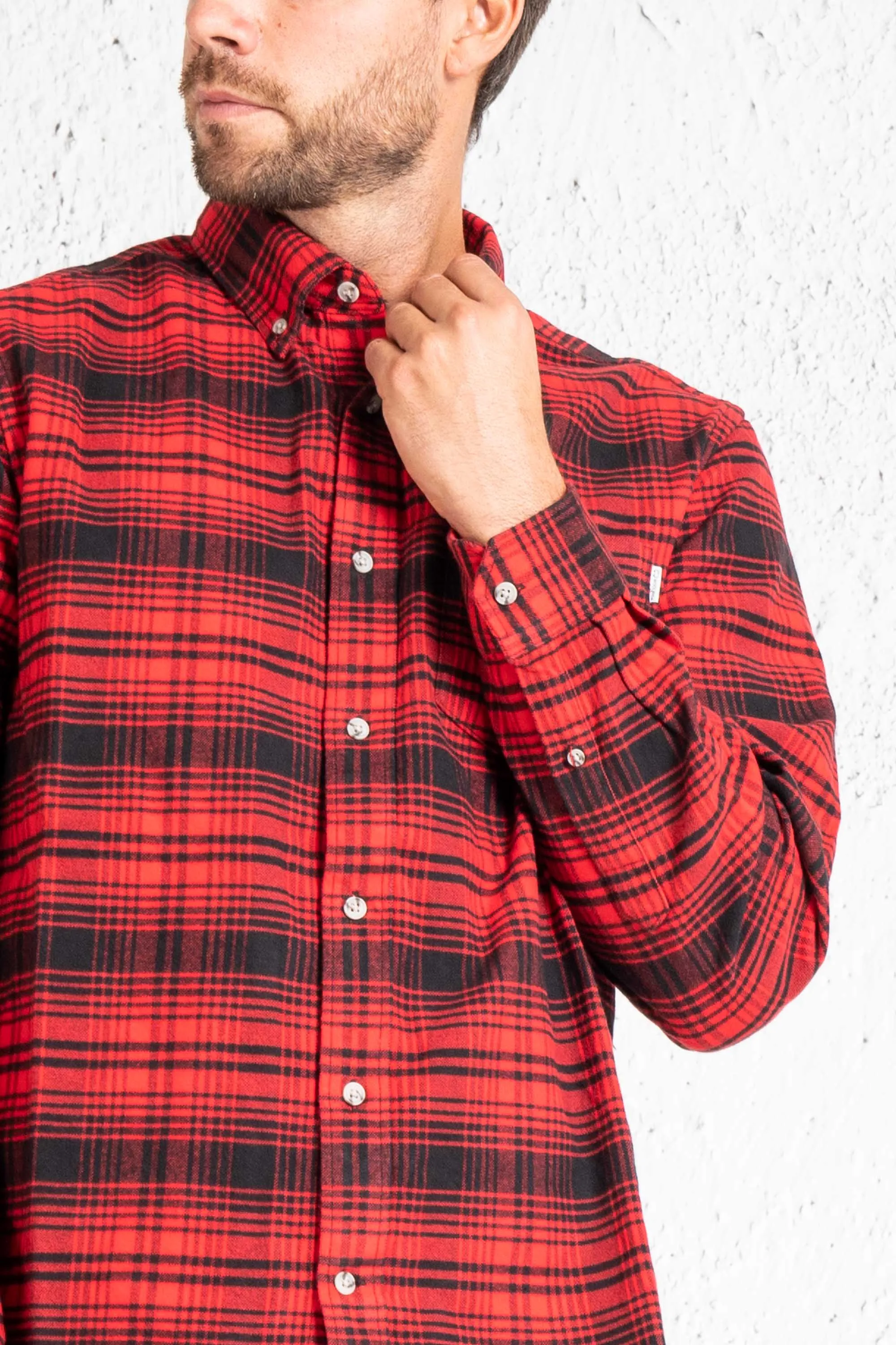Woolrich Camicia Traditional Flannel Rosso Uomo