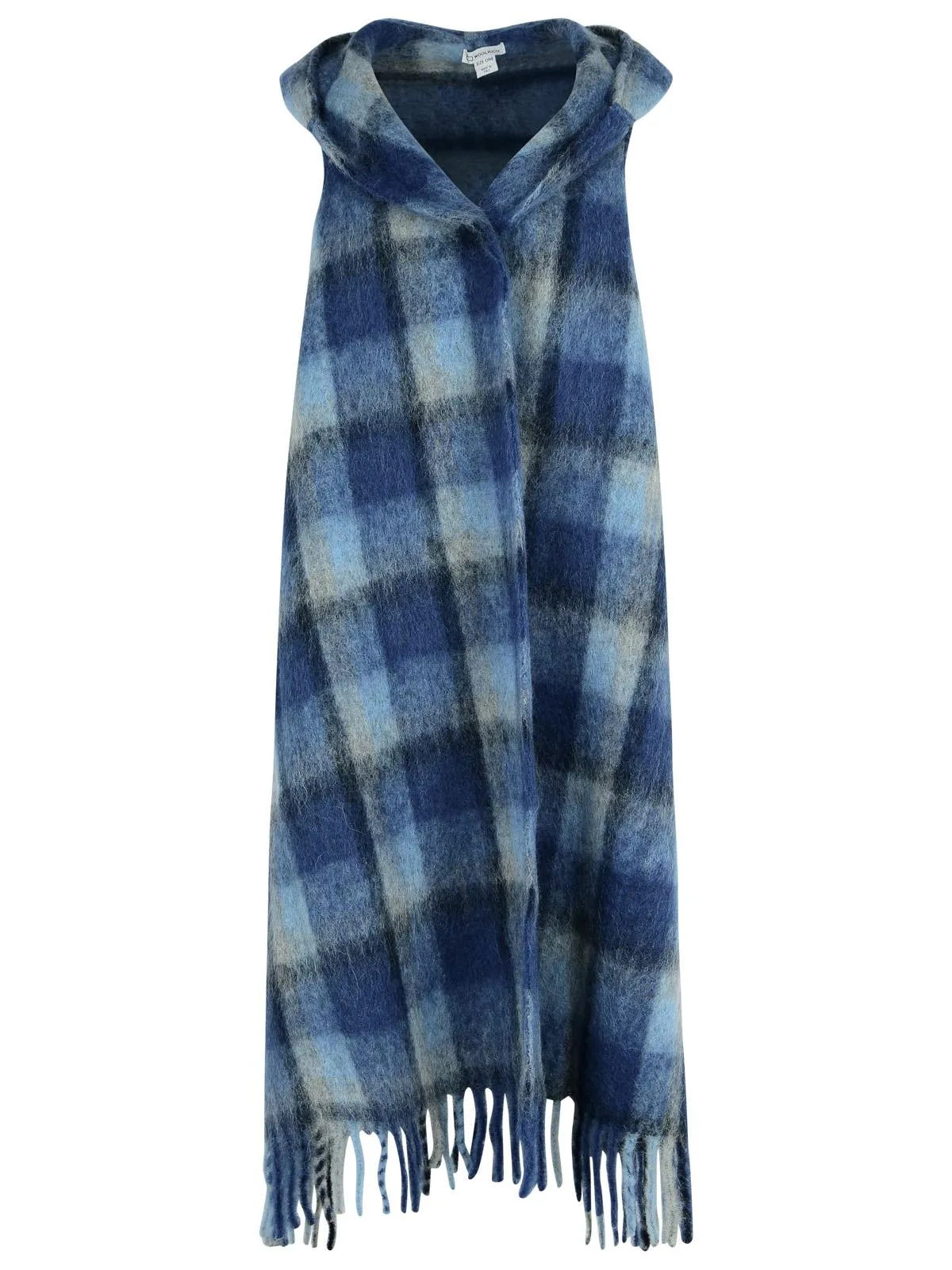 Woolrich John Rich & Bros Blue Alpaca Blend Cape