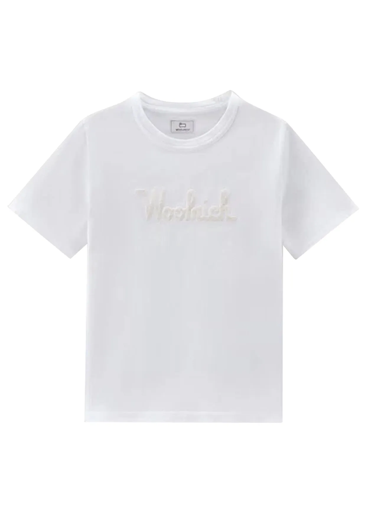 Woolrich kids t-shirt bianca bambino in cotone