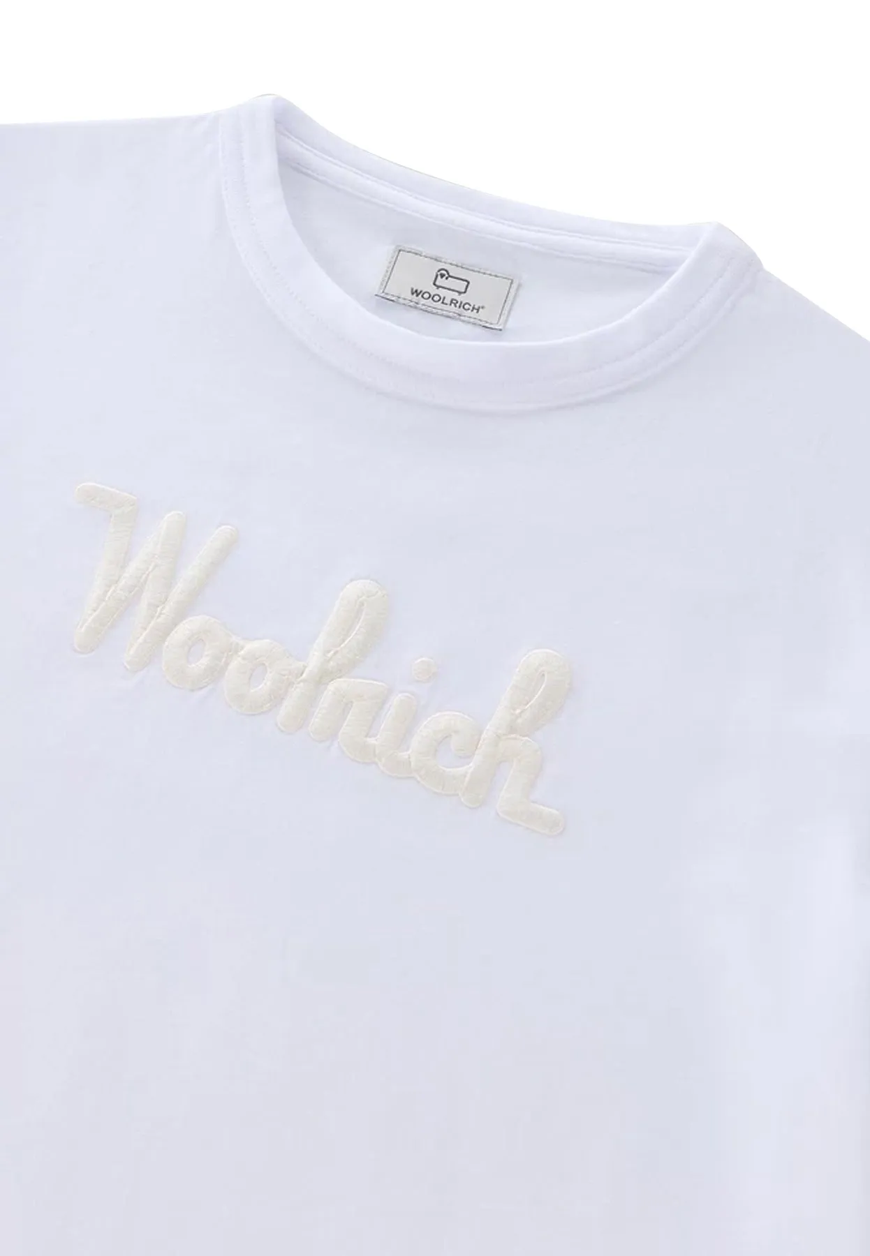 Woolrich kids t-shirt bianca bambino in cotone