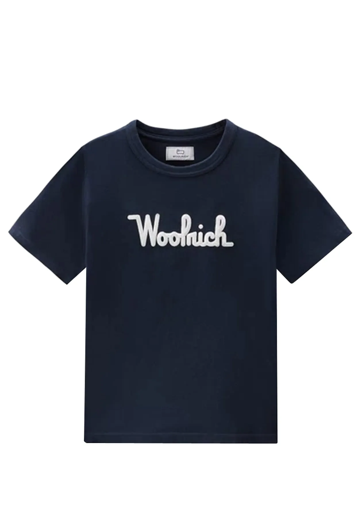 Woolrich kids t-shirt blu bambino in cotone