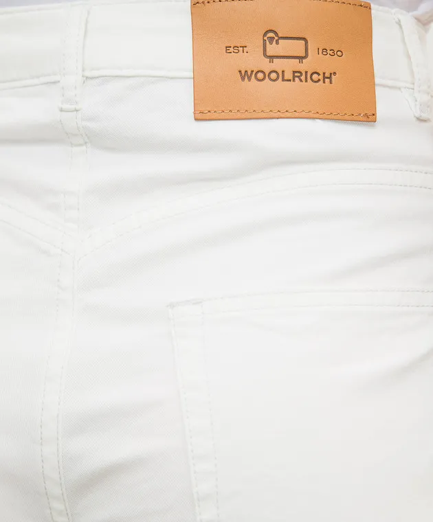 Woolrich Pantaloni bianchi con patch logo CFWWTR0176FRUT3695