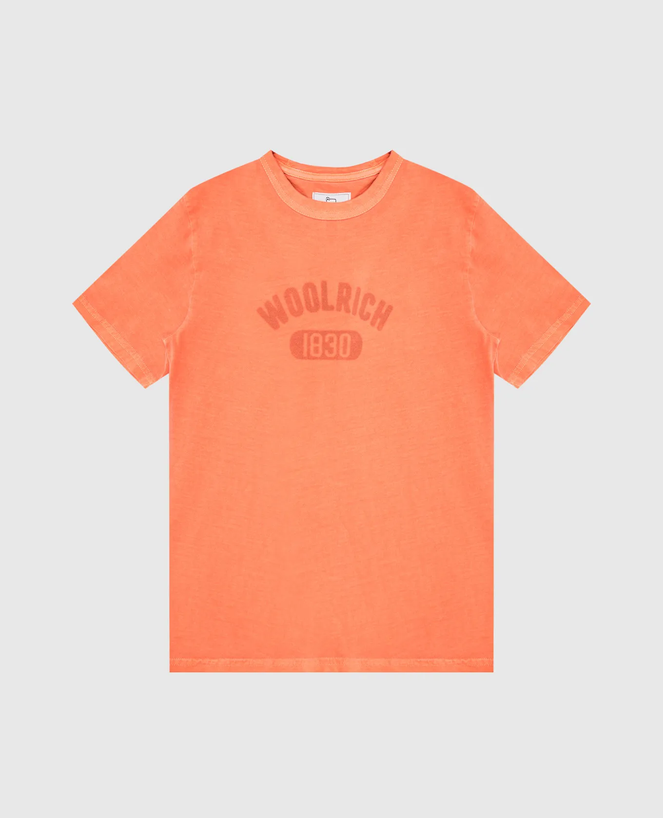 Woolrich T-shirt arancione da bambino con stampa logo CFWKTE0136MRUT3722
