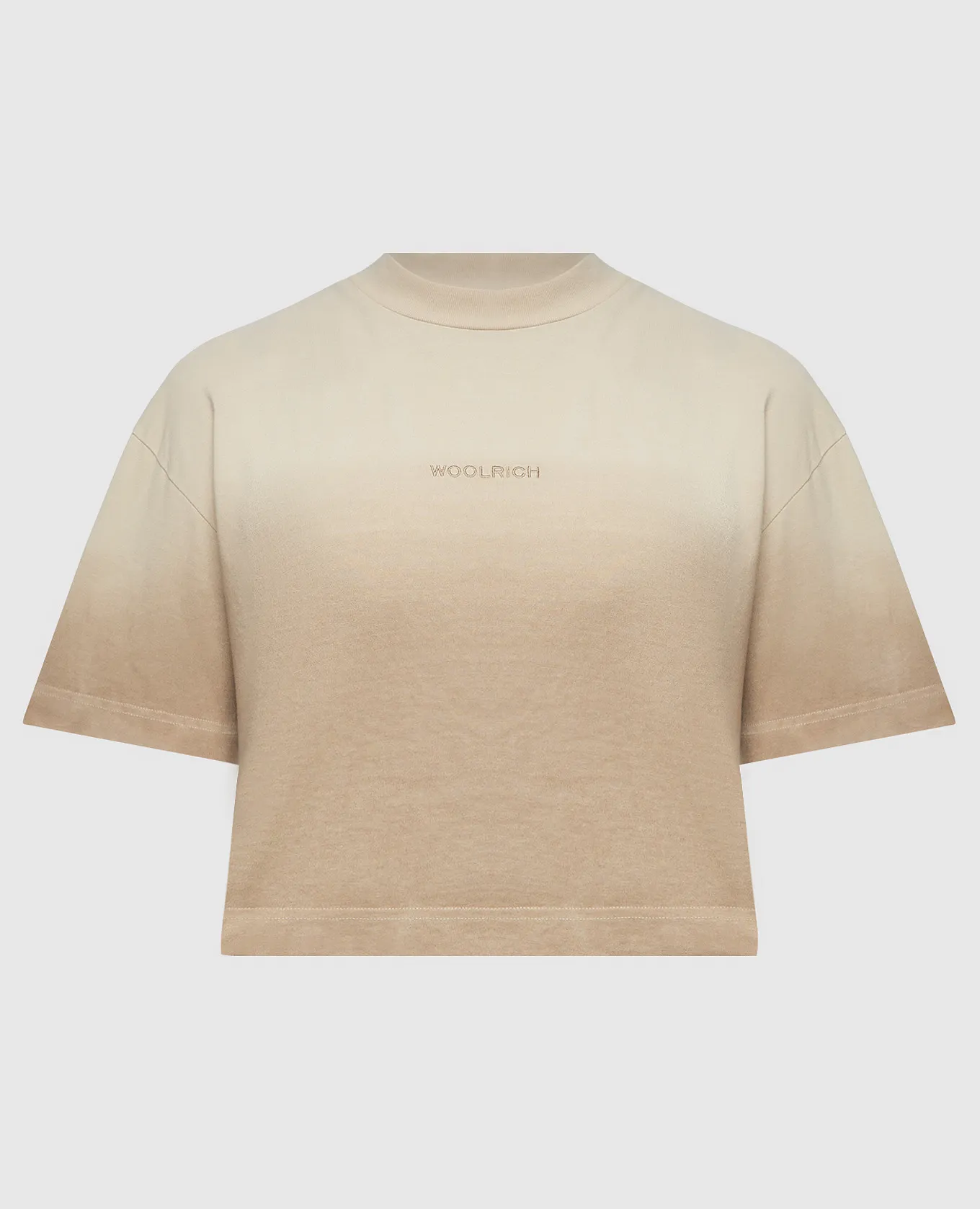 Woolrich T-shirt beige con ricamo logo CFWWTE0091FRUT3746