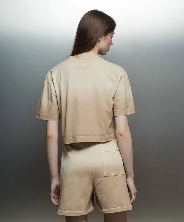 Woolrich T-shirt beige con ricamo logo CFWWTE0091FRUT3746